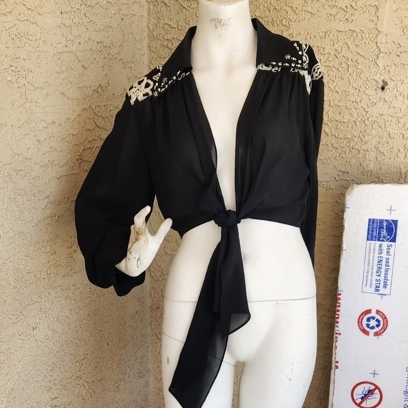 Western‎ Black Blouse - Picture 6 of 8